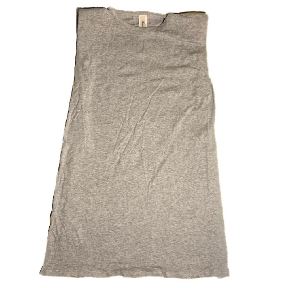 Heather Gray Shoulder Pad Mini T-Shirt Dress NWOT